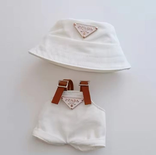 Designer-Inspired - Fishing Overalls + Matching Hat