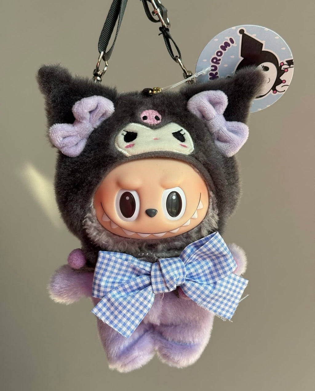 Dark Kuromi Plush with Carry Strap