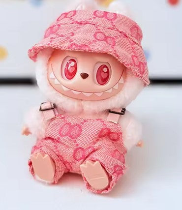 Labubu Designer Inspired Overalls + Matching Hat