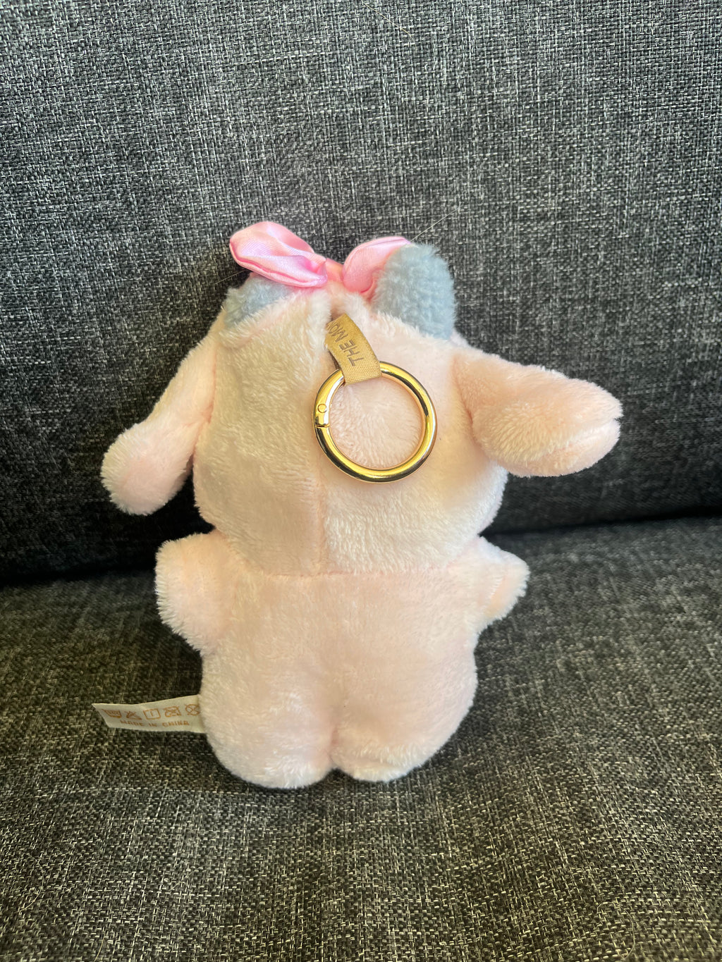 Labubu Fuzzy Pink Bunny Bow Hooded Onesie
