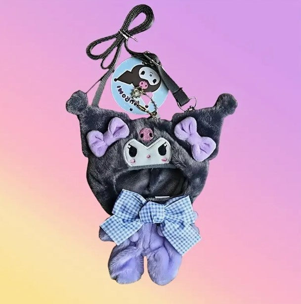 Dark Kuromi Plush with Carry Strap