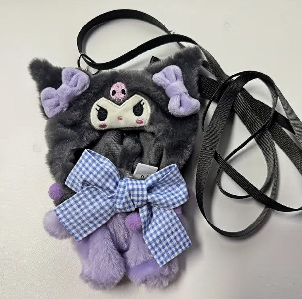Dark Kuromi Plush with Carry Strap